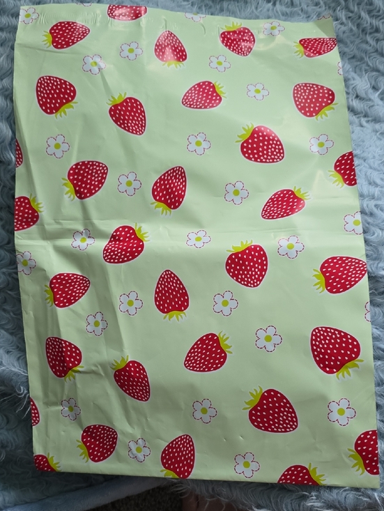 Other - 15 Strawberry Print Gift Polymailers- Pastel Green & Red